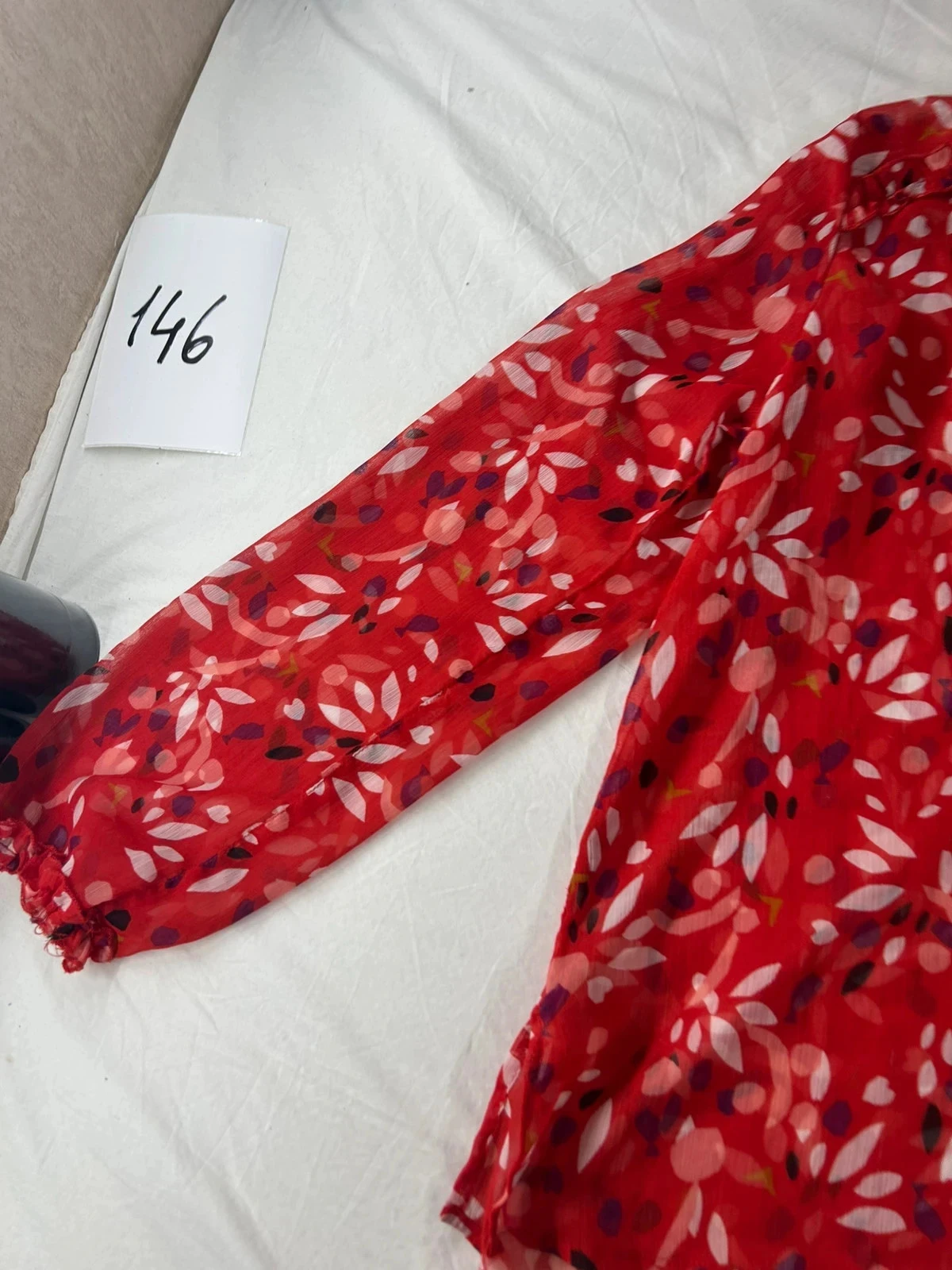 Blusa de manga corta roja transparente miss by captain tortue – photo 5